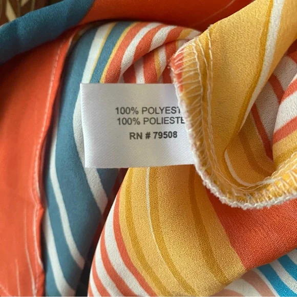 RACHEL ZOE SLEEVELESS MULTICOLOR STRIPED BOHO TOP SIZE LARGE - Picture 2 of 6